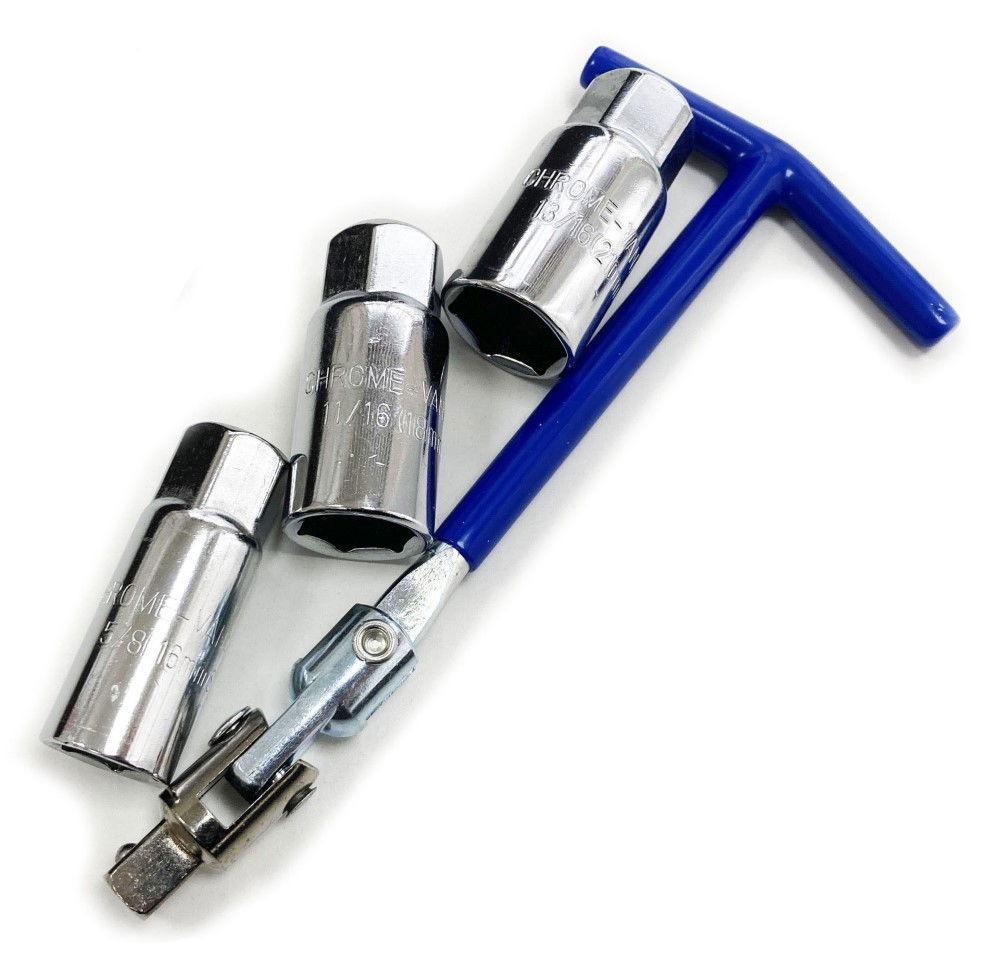FLEX T HANDLE AND SPARK PLUG SOCKET SET 4pc 16mm 18mm 21mm - TOOLZONE KDPAU363 thumbnail 3