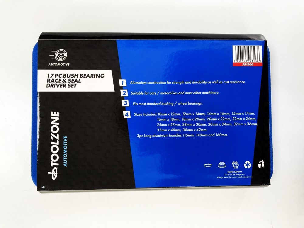 BUSH BEARING RACE AND SEAL DRIVER SET 17pc 10-42mm - TOOLZONE KDPAU366 thumbnail 6