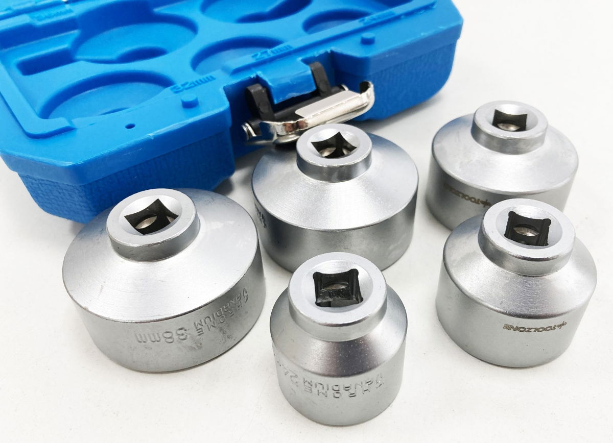 OIL FILTER SOCKET WRENCH SET 5pc 3/8 24mm 27mm 32mm 36mm 38mm - TOOLZONE KDPAU367 thumbnail 6