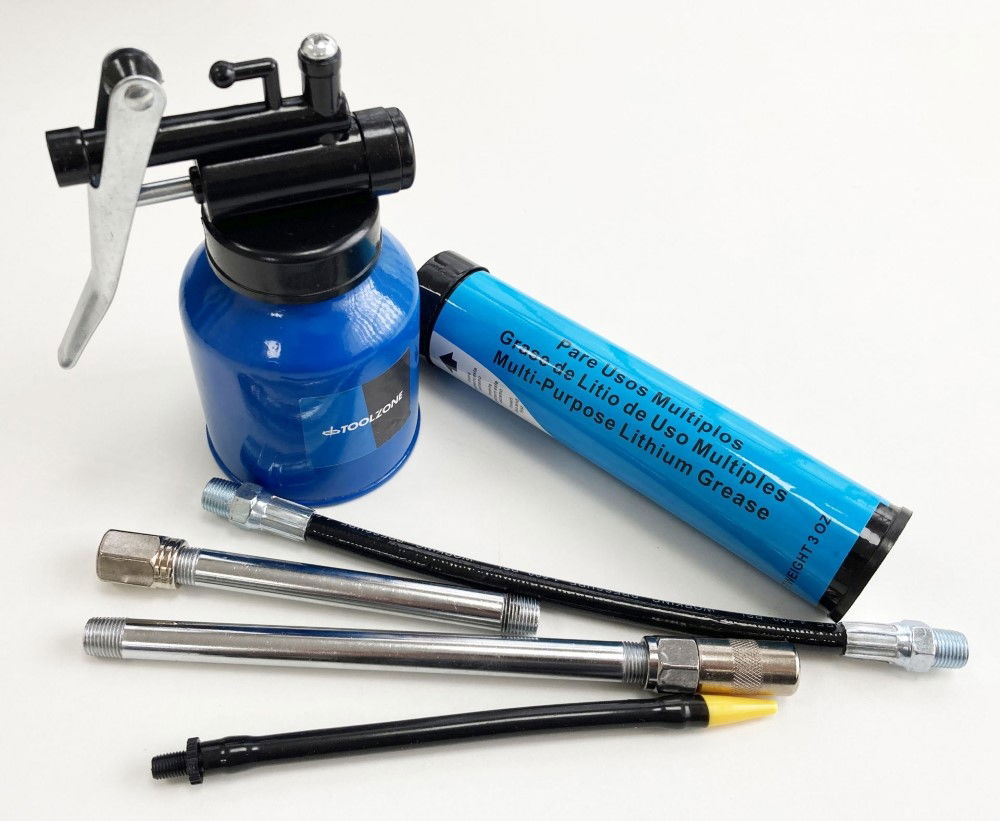 MINI GREASE GUN KIT 5pc PISTOL TYPE WITH FIXED AND FLEXIBLE NOZZLE - TOOLZONE KDPAU370 thumbnail 4