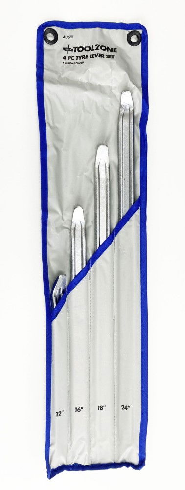 TYRE LEVER SET 4pc 12 16 18 24 WITH TETRON POUCH - TOOLZONE KDPAU373 thumbnail 4