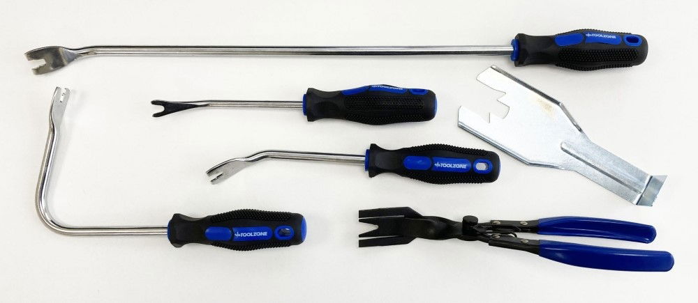 AUTO UPHOLSTERY TOOL SET 6pc WITH REMOVERS AND TRIM CLIP PLIER - TOOLZONE KDPAU380 thumbnail 3
