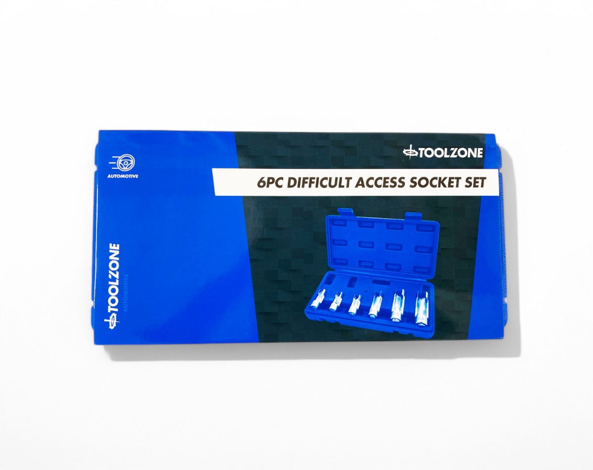 DIFFICULT ACCESS SOCKET SET 6pc 3/8 AND 1/2 DRIVE 10mm TO 19mm - TOOLZONE KDPAU385 thumbnail 6