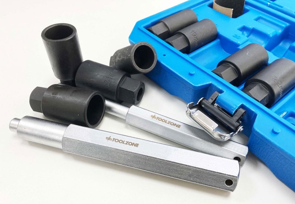 LOCKING WHEEL NUT SOCKET SET 10pc SLIM DESIGN - TOOLZONE KDPAU386 thumbnail 7