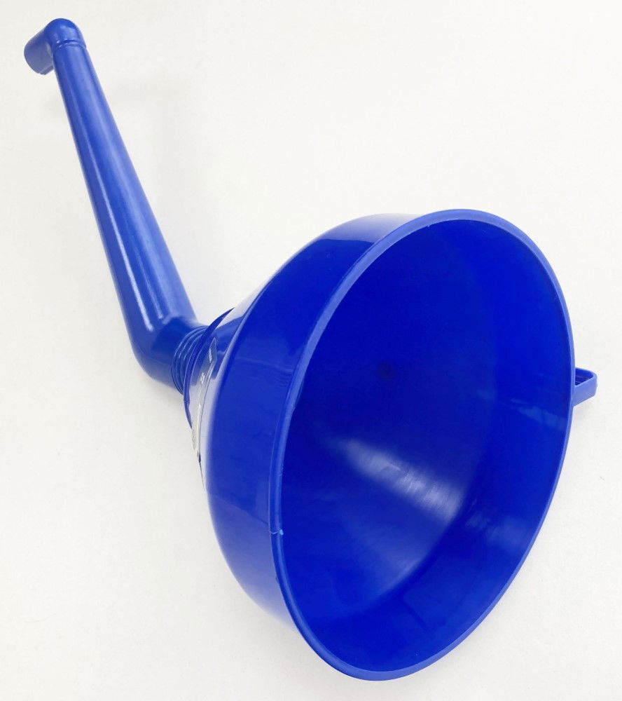 PLASTIC ANGLED FUNNEL BLUE 160mm WITH REMOVABLE FILTER - TOOLZONE KDPAU391 thumbnail 3