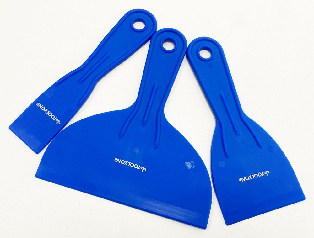 PLASTIC FILLING KNIFE SET 3pc 38mm 75mm 150mm - TOOLZONE KDPAU392 thumbnail 4