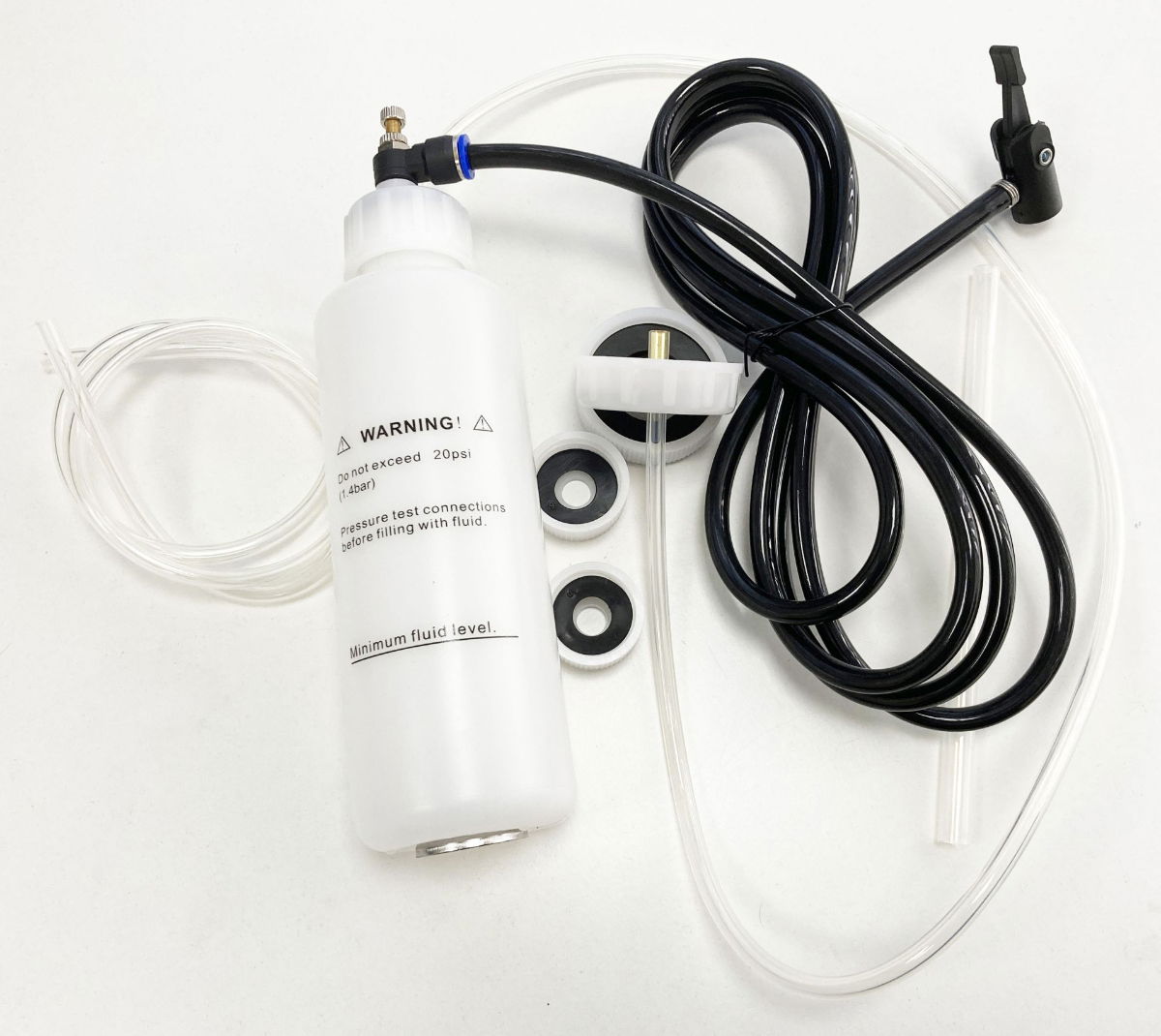 PRESSURE BRAKE AND CLUTCH BLEEDER KIT WITH 5 RESERVOIR CAPS - TOOLZONE KDPAU395 thumbnail 3