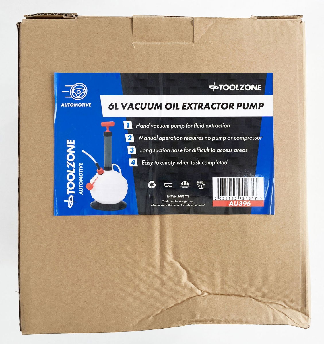 MANUAL VACUUM OIL EXTRACTOR PUMP 6l WITH 4 HOSES - TOOLZONE KDPAU396 image 1