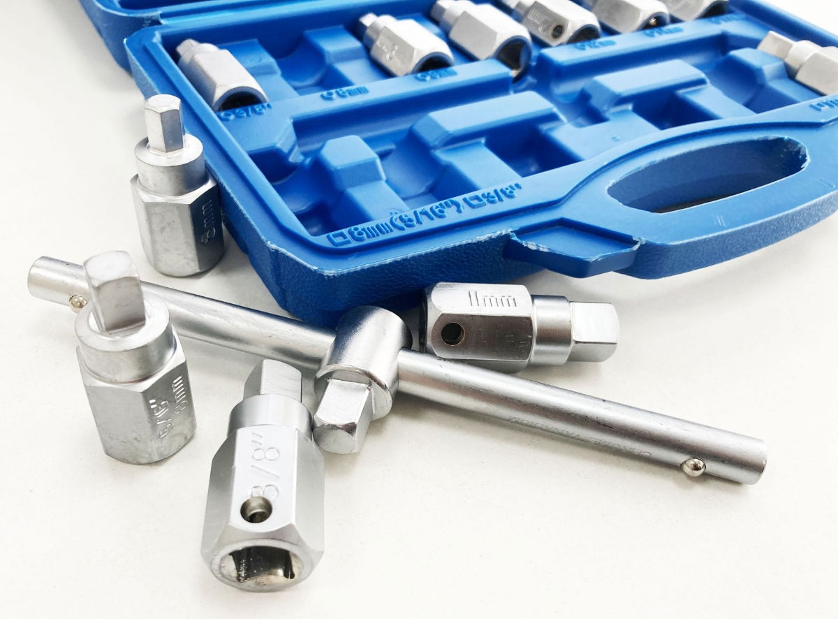 DRAIN PLUG KEY SET 12pc HEX AND SQUARE BITS - TOOLZONE KDPAU401 thumbnail 6