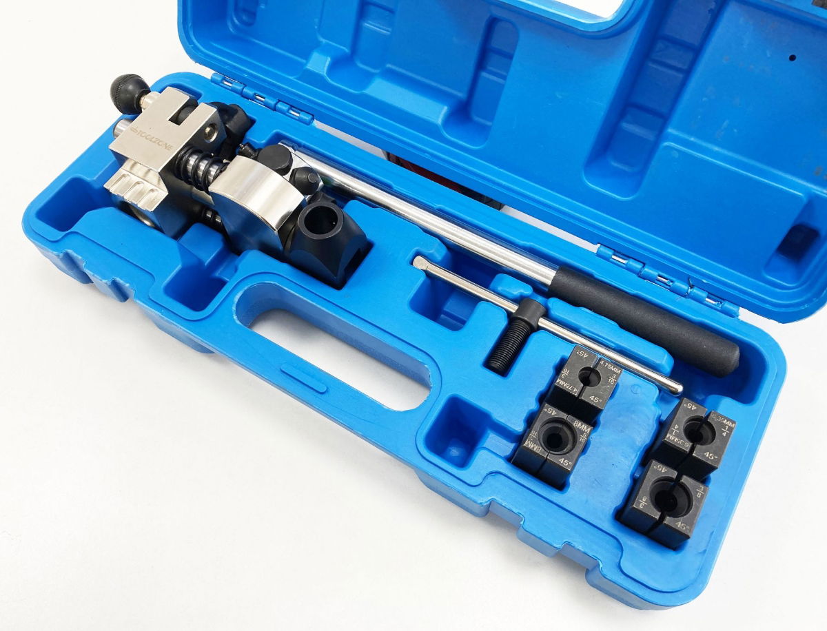 PROFESSIONAL BRAKE FLARING KIT FOR 3/16, 1/4, 5/16, 3/8 TUBES - TOOLZONE KDPAU402 thumbnail 6