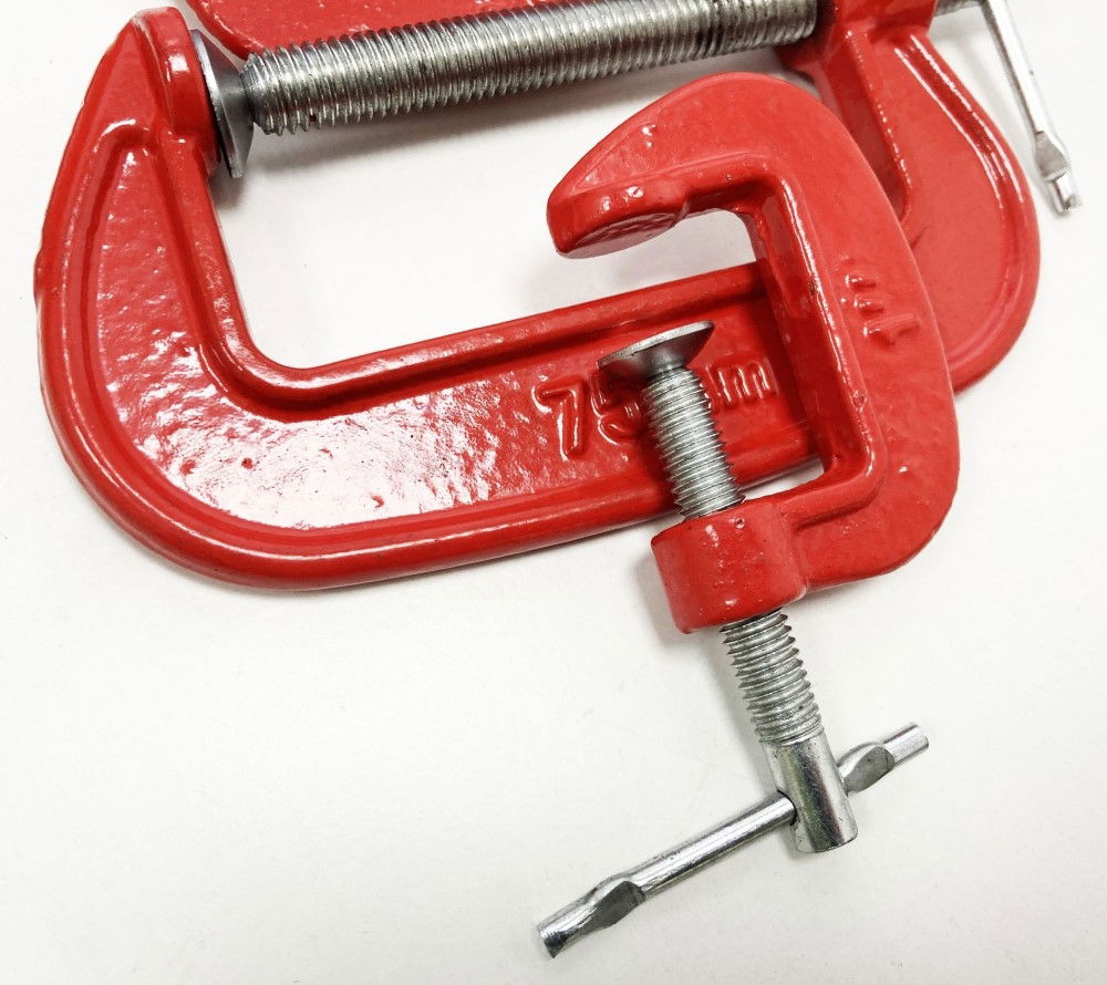 G CLAMP SET 3PC MINI 25mm 50mm 75mm - TOOLZONE KDPCL004 thumbnail 5