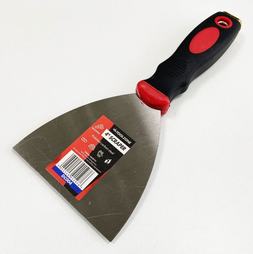 SCRAPER 4 SOFT GRIP HANDLE - TOOLZONE KDPDC004 image 1