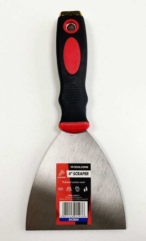 SCRAPER 4 SOFT GRIP HANDLE - TOOLZONE KDPDC004 thumbnail 3