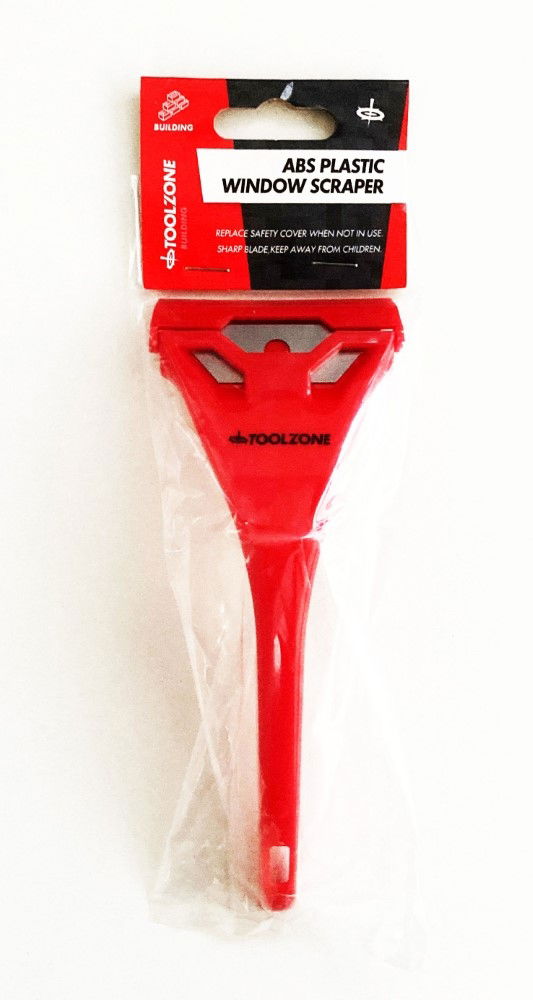 WINDOW SCRAPER ABS PLASTIC 60mm REPLACEABLE BLADE - TOOLZONE KDPDC007 image 1