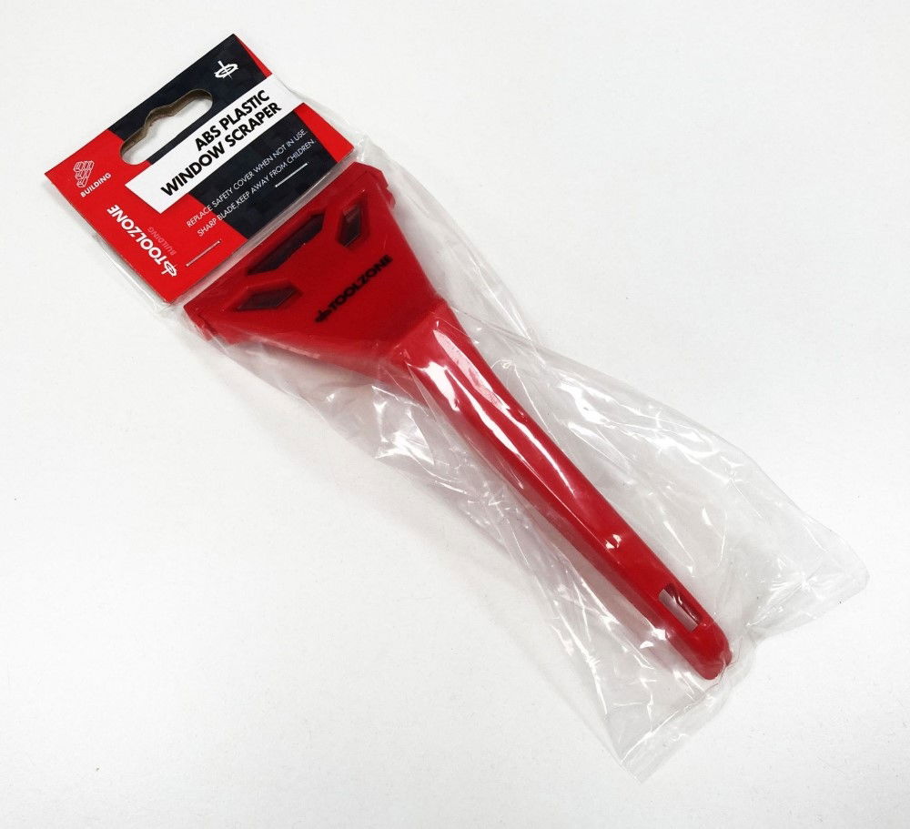WINDOW SCRAPER ABS PLASTIC 60mm REPLACEABLE BLADE - TOOLZONE KDPDC007 thumbnail 2