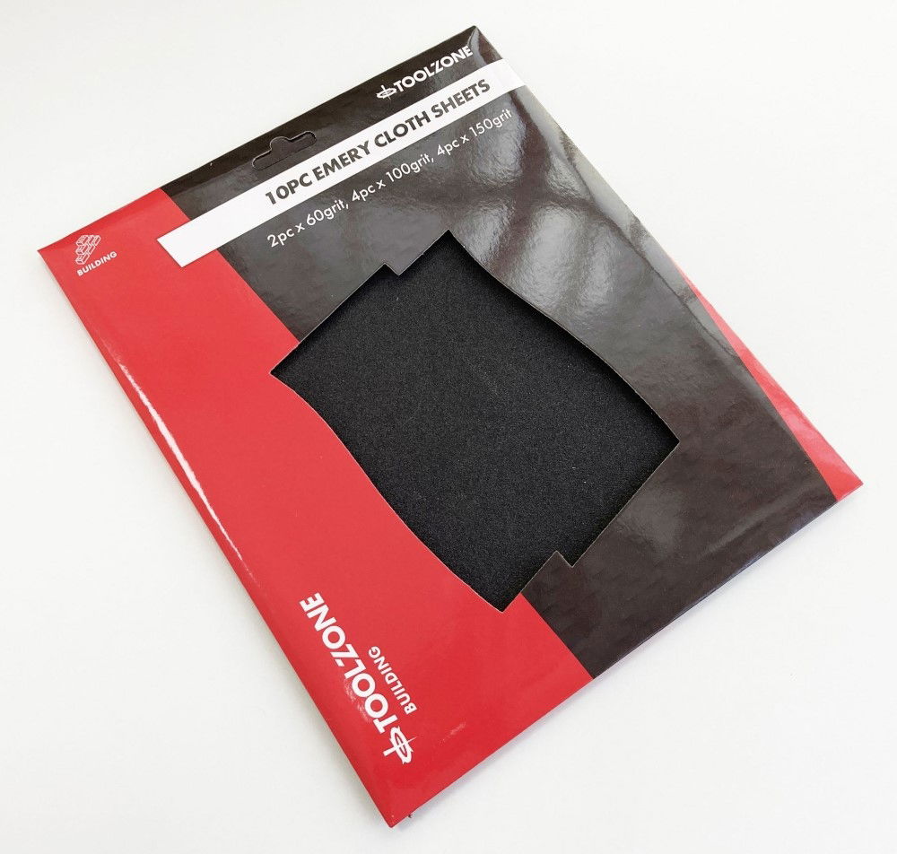 EMERY CLOTH SHEETS 10PC 230 x 280mm ASSORTED GRITS - TOOLZONE KDPDC127 thumbnail 4