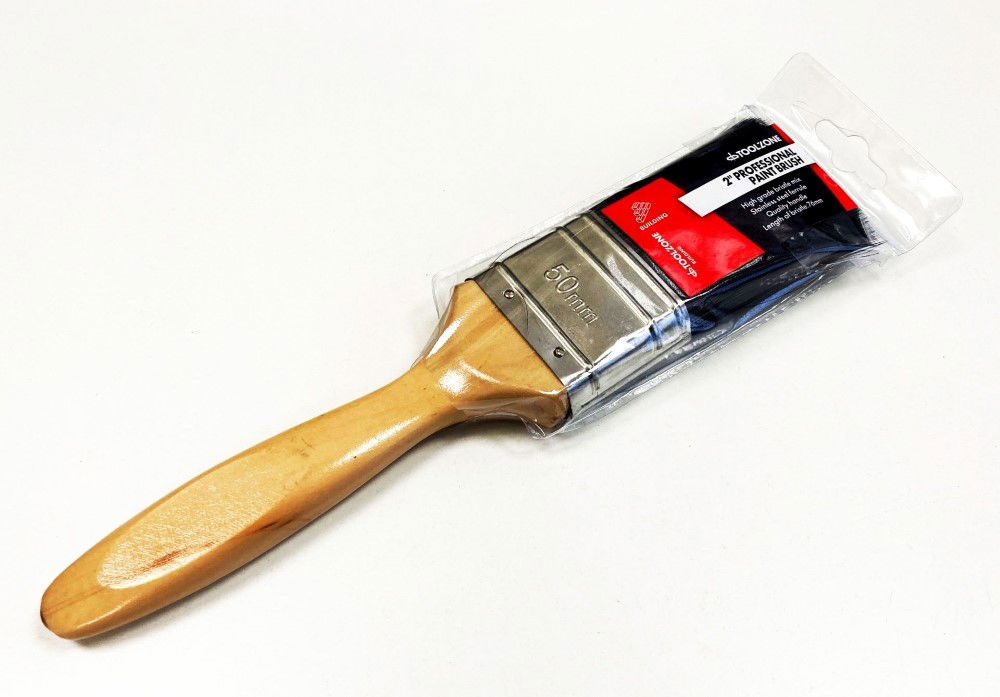 PAINT BRUSH 2 PROFESSIONAL WOODEN HANDLE - TOOLZONE KDPDC136 thumbnail 3
