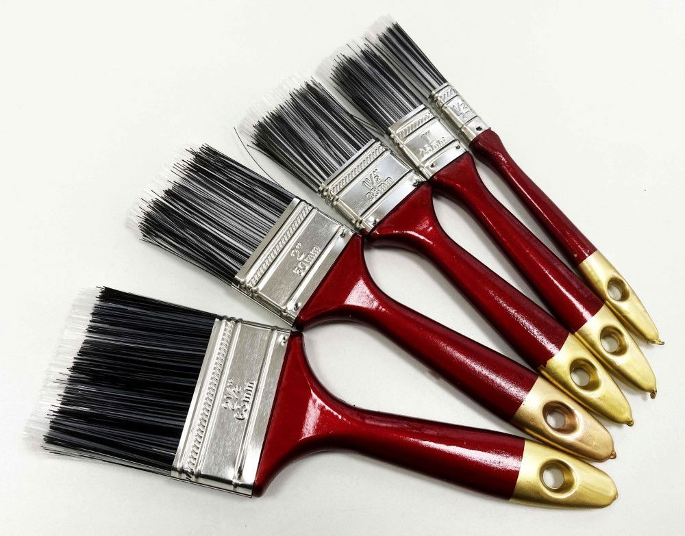 PAINT BRUSH SET 10PC NYLON BRISTLE ASSORTED SIZES - TOOLZONE KDPDC143 thumbnail 4