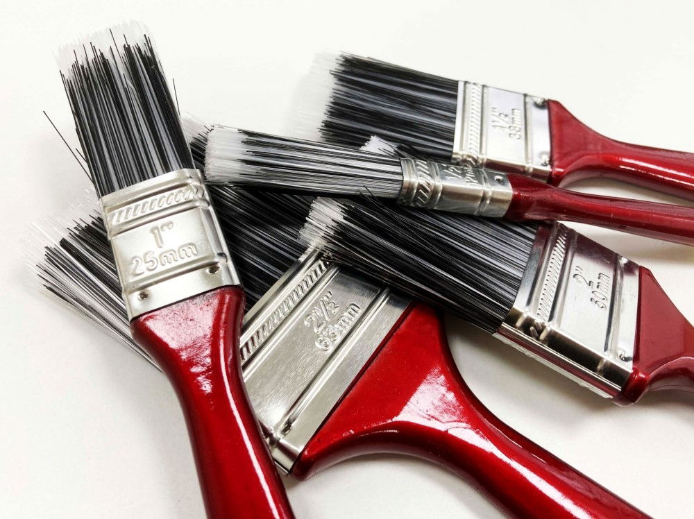PAINT BRUSH SET 10PC NYLON BRISTLE ASSORTED SIZES - TOOLZONE KDPDC143 thumbnail 6