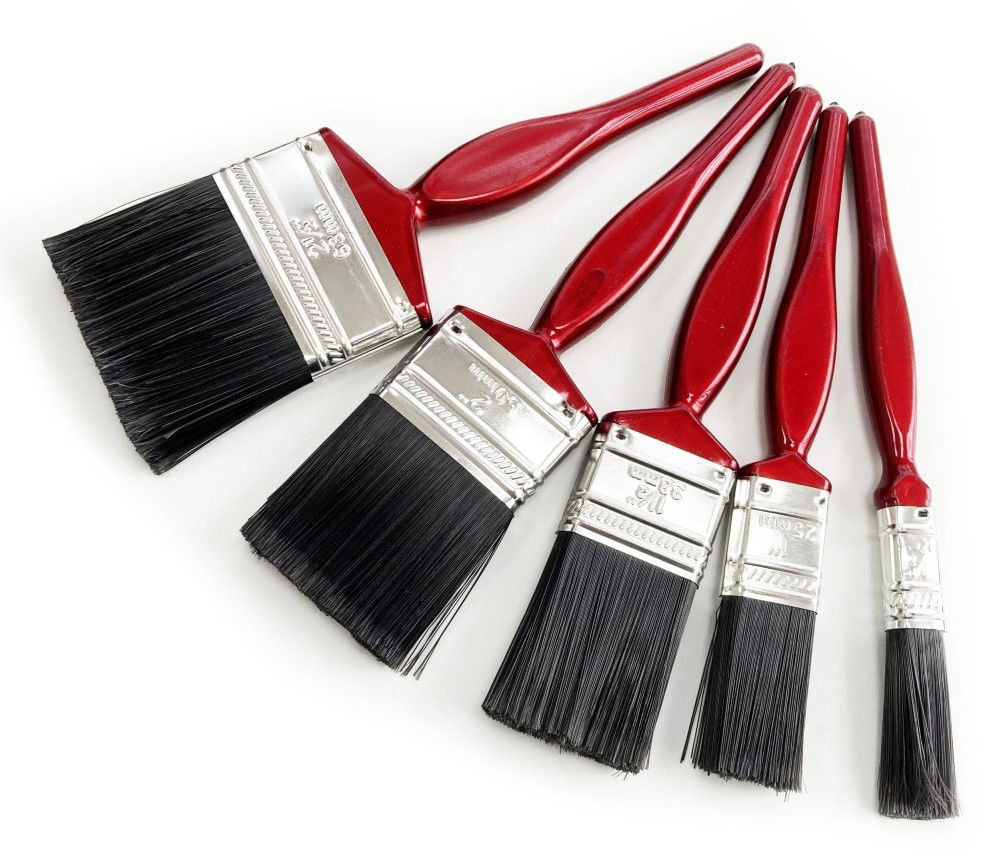 PAINT BRUSH SET 5PC RED HANDLE ASSORTED SIZES - TOOLZONE KDPDC187 thumbnail 3