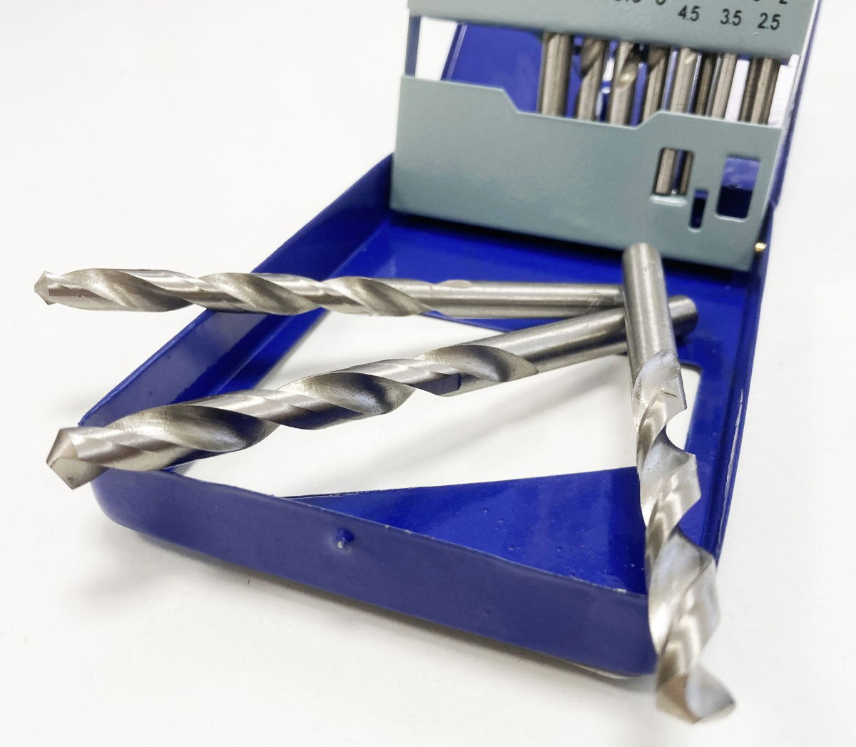 DRILL BIT SET 13PC HSS 2-8mm IN STORAGE TIN - TOOLZONE KDPDR027 thumbnail 4