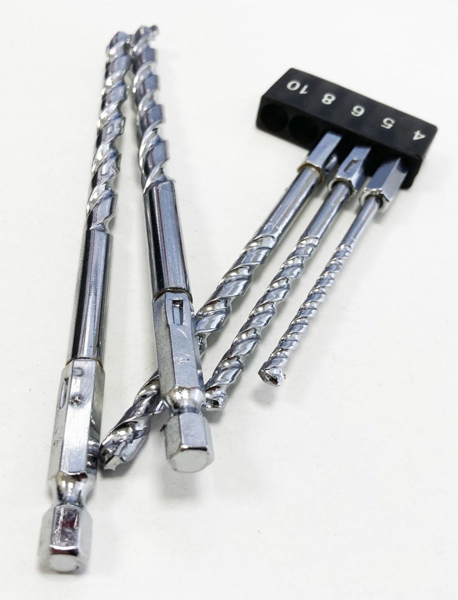 MASONRY DRILL BIT SET 5PC HEX SHANK 4-10mm TCT TIPPED - TOOLZONE KDPDR028 thumbnail 5