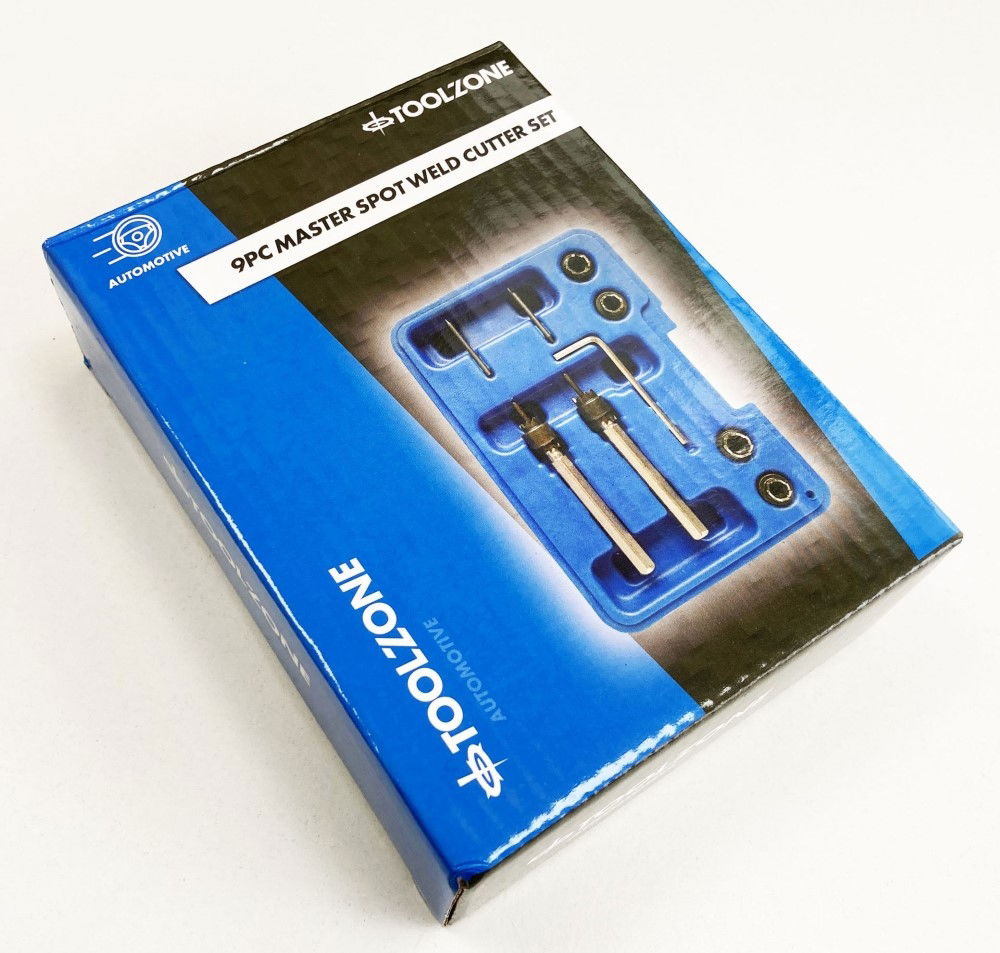SPOT WELD CUTTER SET 9PC MASTER INTERCHANGEABLE HEADS - TOOLZONE KDPDR038 thumbnail 2