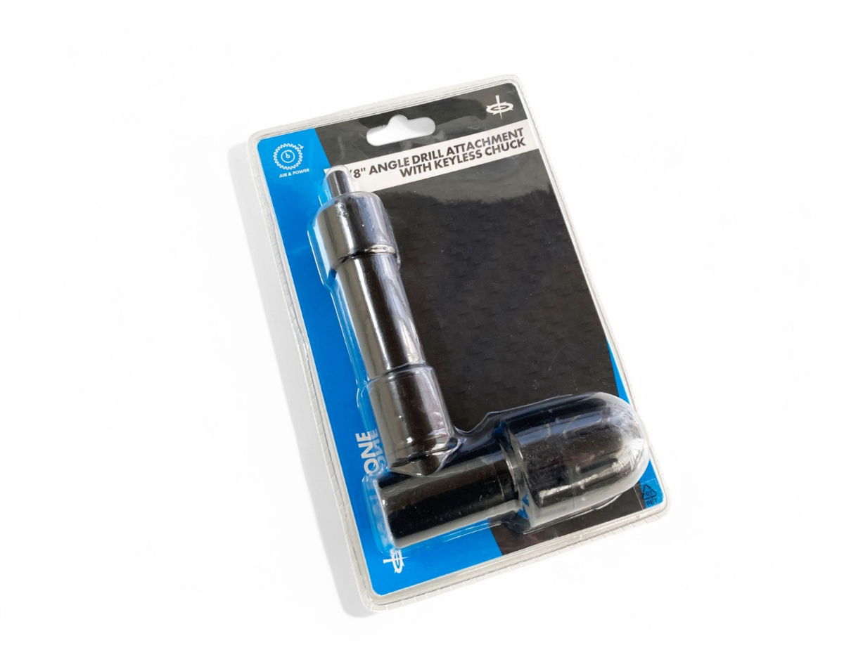 ANGLE DRILL ATTACHMENT 3/8 KEYLESS CHUCK - TOOLZONE KDPDR056 thumbnail 3