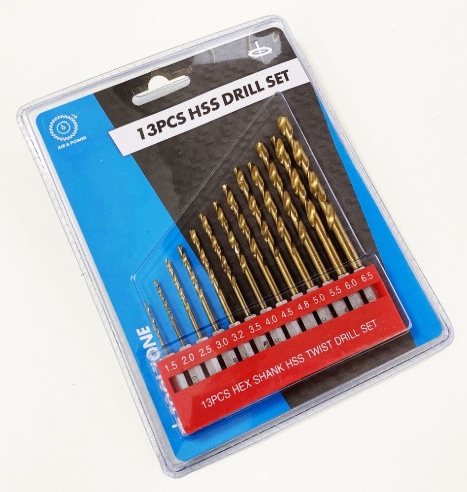 DRILL BIT SET TITANIUM COATED HEX SHANK 13PC 1.5-6.5mm - TOOLZONE KDPDR100 thumbnail 2