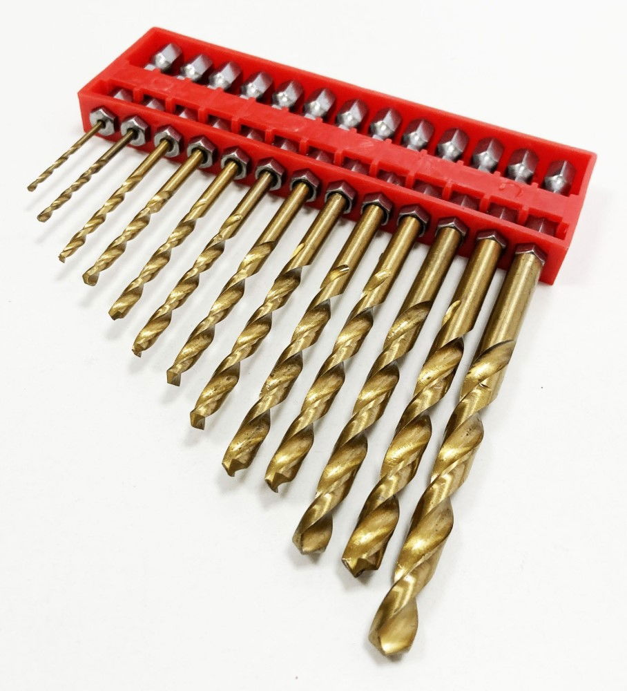DRILL BIT SET TITANIUM COATED HEX SHANK 13PC 1.5-6.5mm - TOOLZONE KDPDR100 thumbnail 4