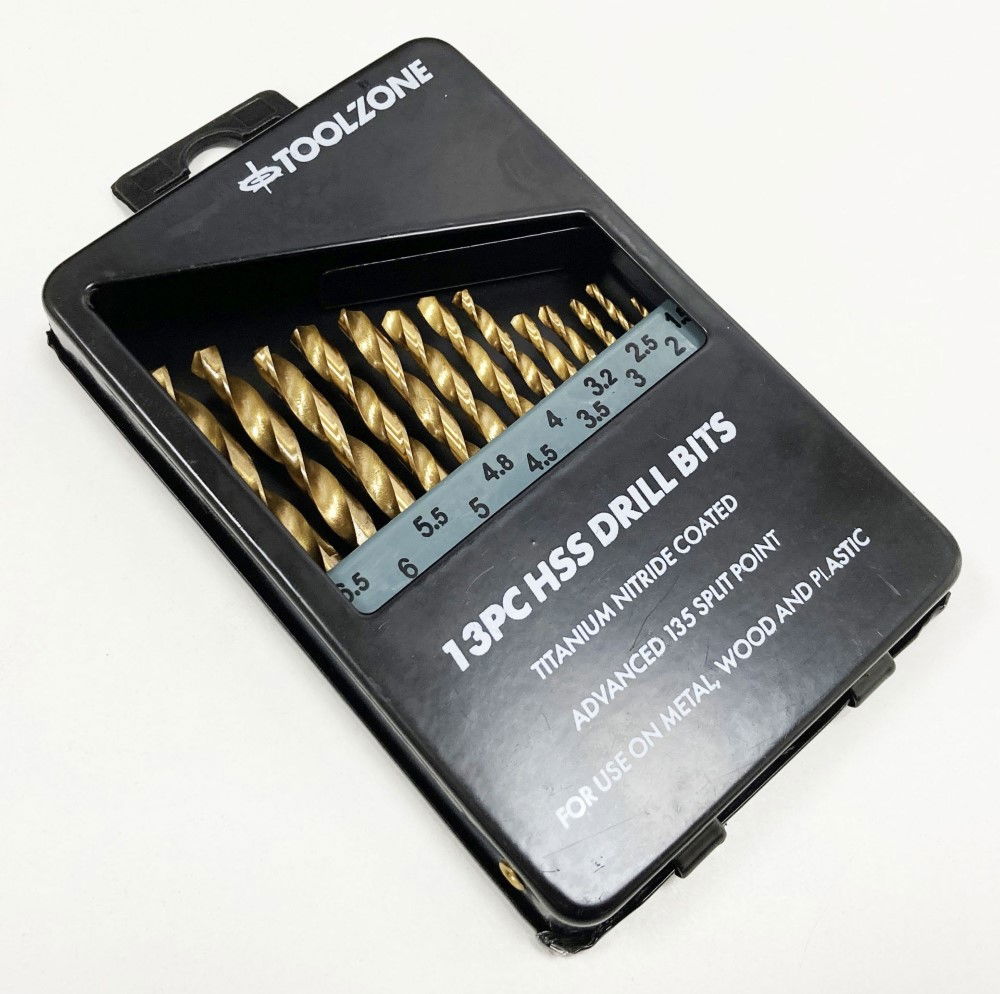 DRILL BIT SET HSS TITANIUM COATED 13PC 1.5-6.5mm - TOOLZONE KDPDR101 thumbnail 7