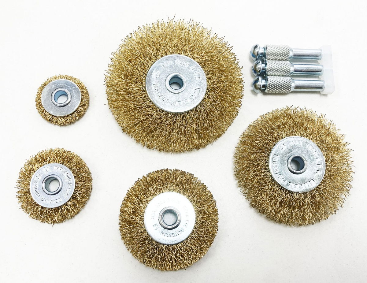 FLAT WIRE WHEEL SET FOR DRILL 5PC 25-75mm 1/4 SHANK - TOOLZONE KDPDR171 thumbnail 3