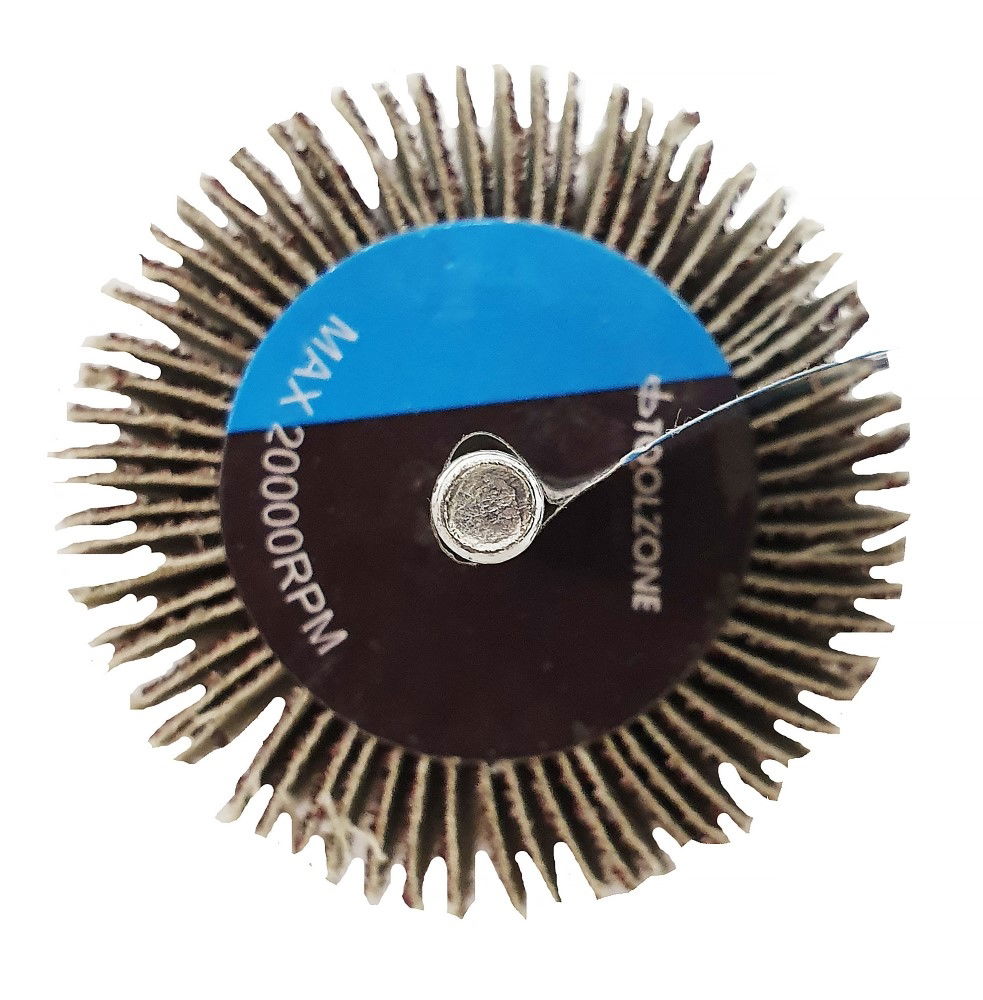 FLAP WHEEL FOR DRILL 60x30mm 40 grit 6mm SPINDLE - TOOLZONE KDPDR182 thumbnail 3