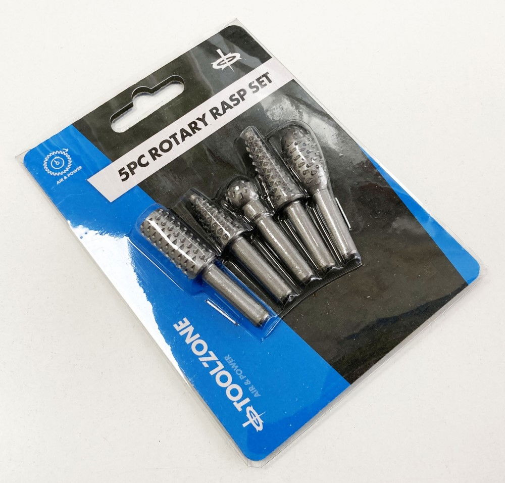ROTARY RASP SET 5PC 6mm 1/4 SHANK CARBON STEEL - TOOLZONE KDPDR184 thumbnail 2