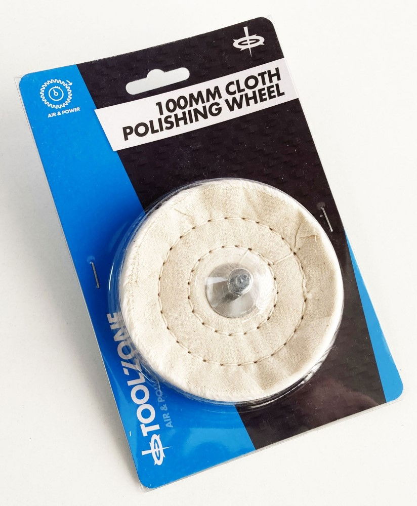 CLOTH POLISHING WHEEL 100mm 1/4 SHANK 40 LAYERS - TOOLZONE KDPDR208 thumbnail 2