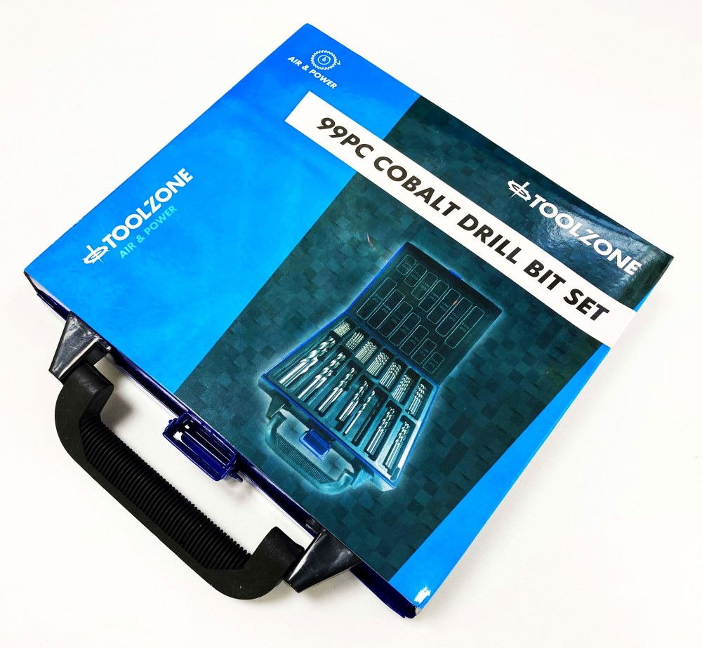 COBALT DRILL BIT SET 99PC 1.5-10mm M35 HSS - TOOLZONE KDPDR397 thumbnail 2
