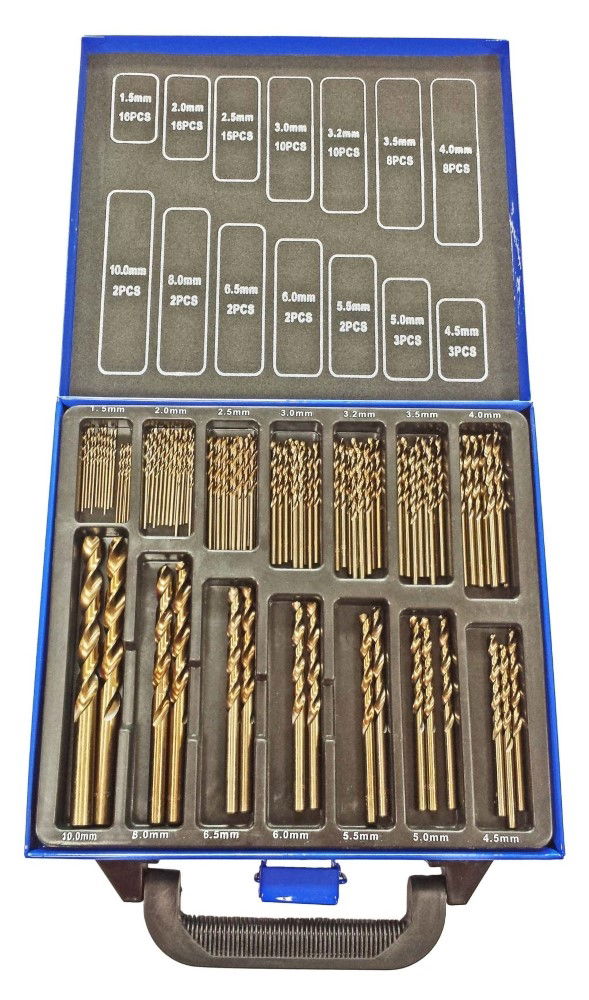 COBALT DRILL BIT SET 99PC 1.5-10mm M35 HSS - TOOLZONE KDPDR397 thumbnail 7