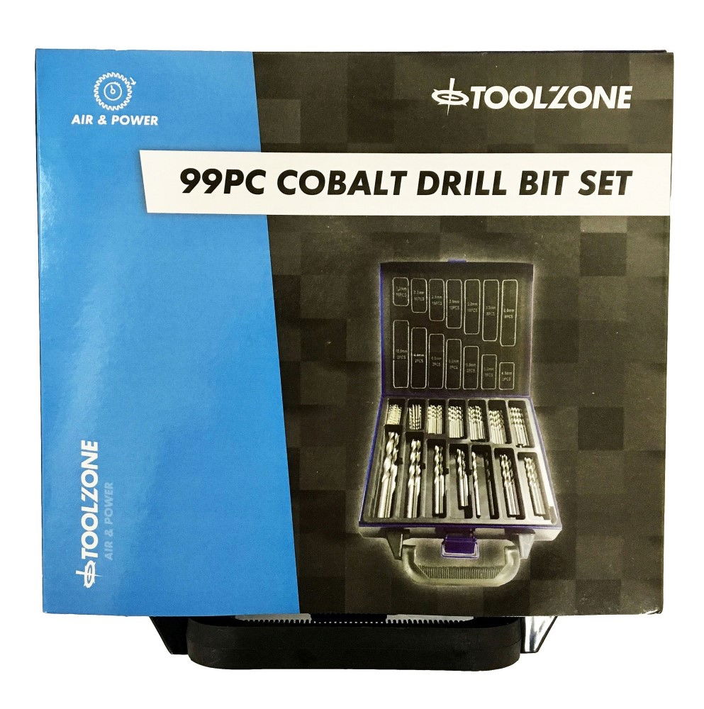 COBALT DRILL BIT SET 99PC 1.5-10mm M35 HSS - TOOLZONE KDPDR397 thumbnail 8