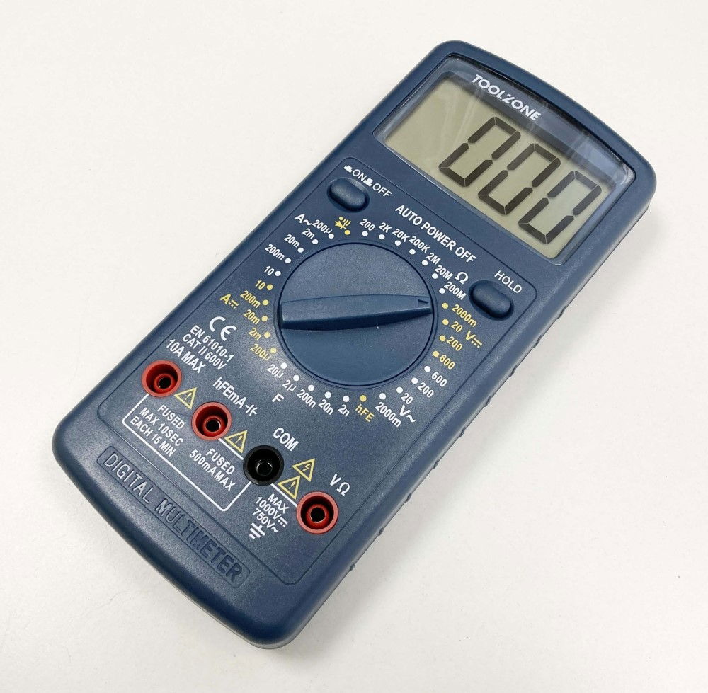 DIGITAL MULTIMETER LARGE LCD DISPLAY ROHS COMPLIANT - TOOLZONE KDPEL060 thumbnail 4