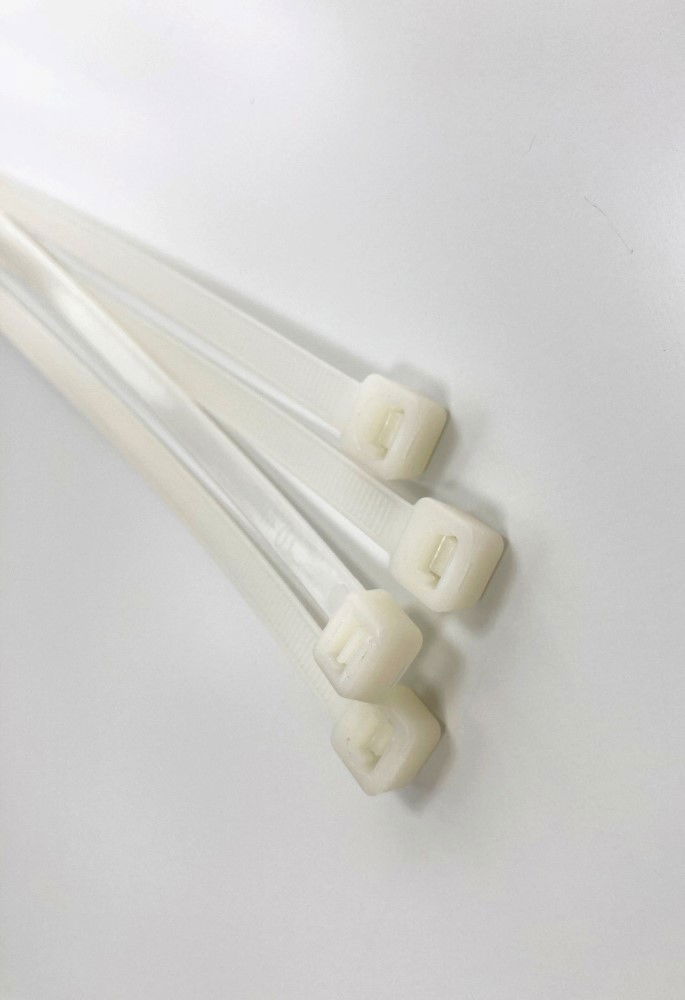 CABLE ZIP TIES 15PC 20 WHITE 7mm WIDE NYLON 66 - TOOLZONE KDPEL080 thumbnail 4