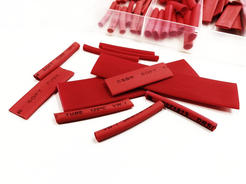 HEAT SHRINK TUBE ASSORTMENT 127PC RED WITH PLASTIC BOX - TOOLZONE KDPEL119 thumbnail 3