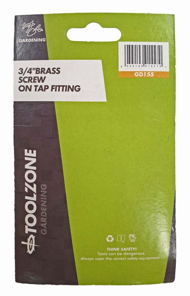 TAP FITTING 3/4 BRASS SCREW ON - TOOLZONE KDPGD155 thumbnail 3