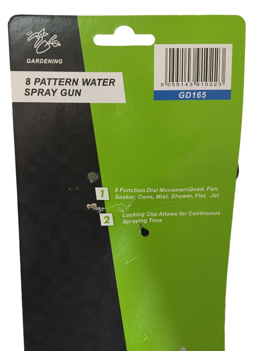 WATER SPRAY GUN 8 PATTERN - TOOLZONE KDPGD165 thumbnail 5