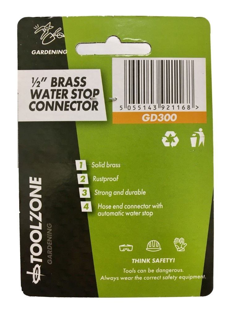 WATER STOP CONNECTOR SOLID BRASS - TOOLZONE KDPGD300 thumbnail 4
