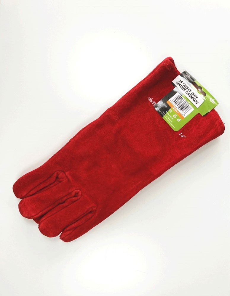 SUEDE GAUNTLETS LINED 14 LENGTH PACK OF 12 - TOOLZONE KDPGL011 thumbnail 3