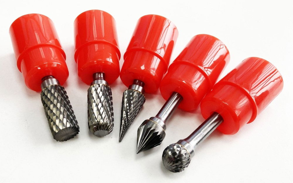ROTARY RASP TUNGSTEN CARBIDE DOUBLE DIAMOND CUT SET 5 PIECE 6mm SHANK - TOOLZONE KDPHB103 thumbnail 5