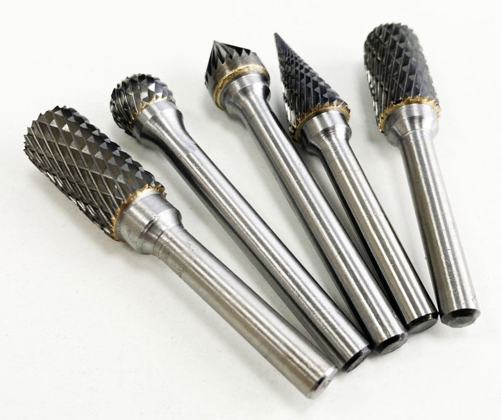 ROTARY RASP TUNGSTEN CARBIDE DOUBLE DIAMOND CUT SET 5 PIECE 6mm SHANK - TOOLZONE KDPHB103 thumbnail 6