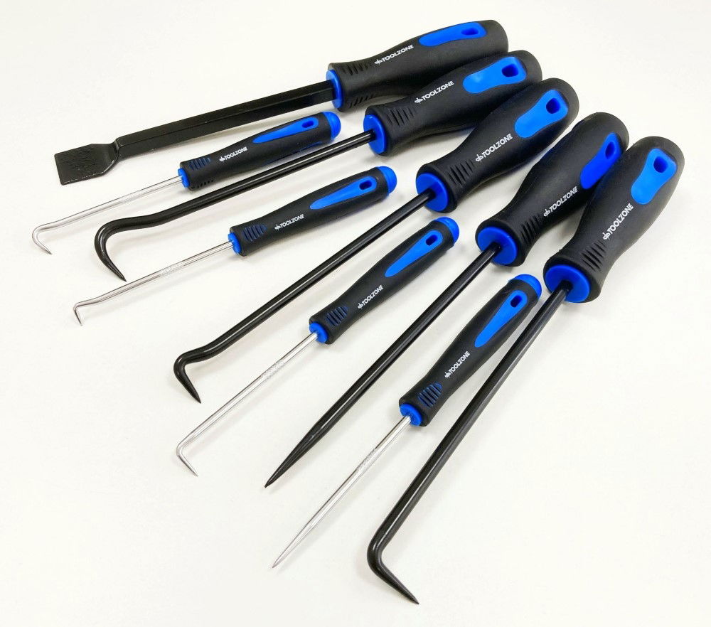 SCRAPER AND HOOK SET 9 PIECE CHROME VANADIUM STEEL - TOOLZONE KDPHB193 thumbnail 4