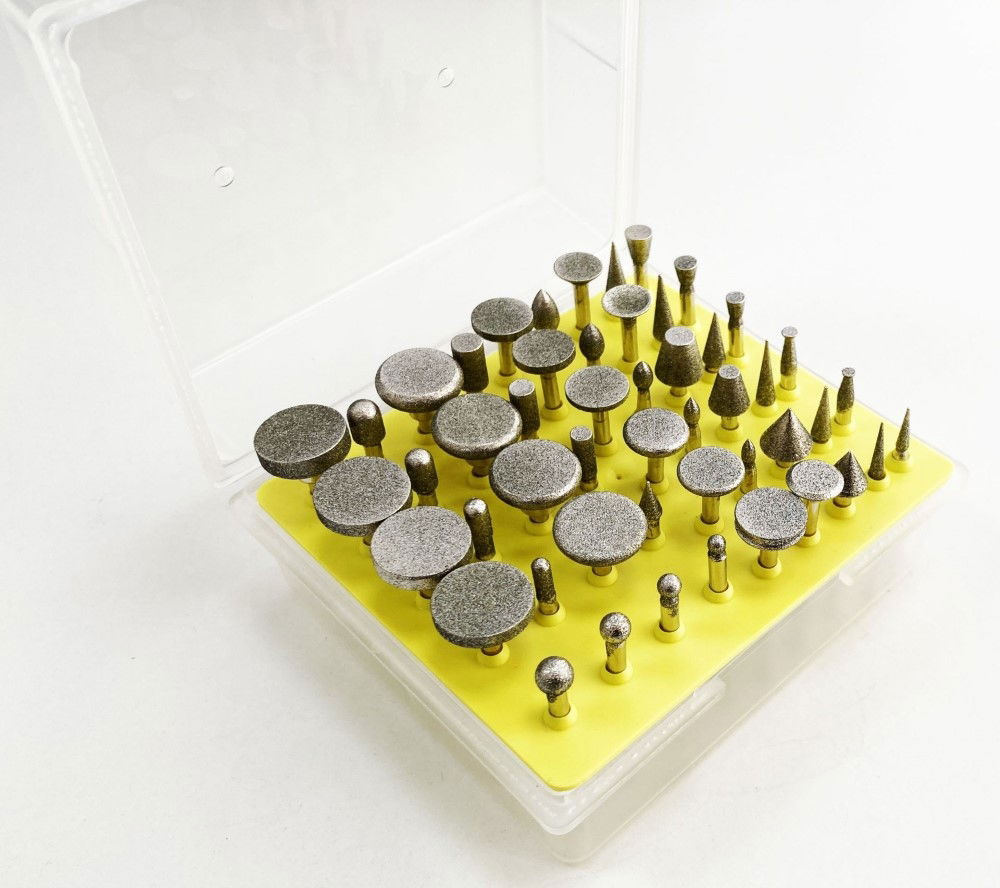 DIAMOND BURR SET 50 PIECE 120grit 1/8 SHANK IN CASE - TOOLZONE KDPHB197 thumbnail 5