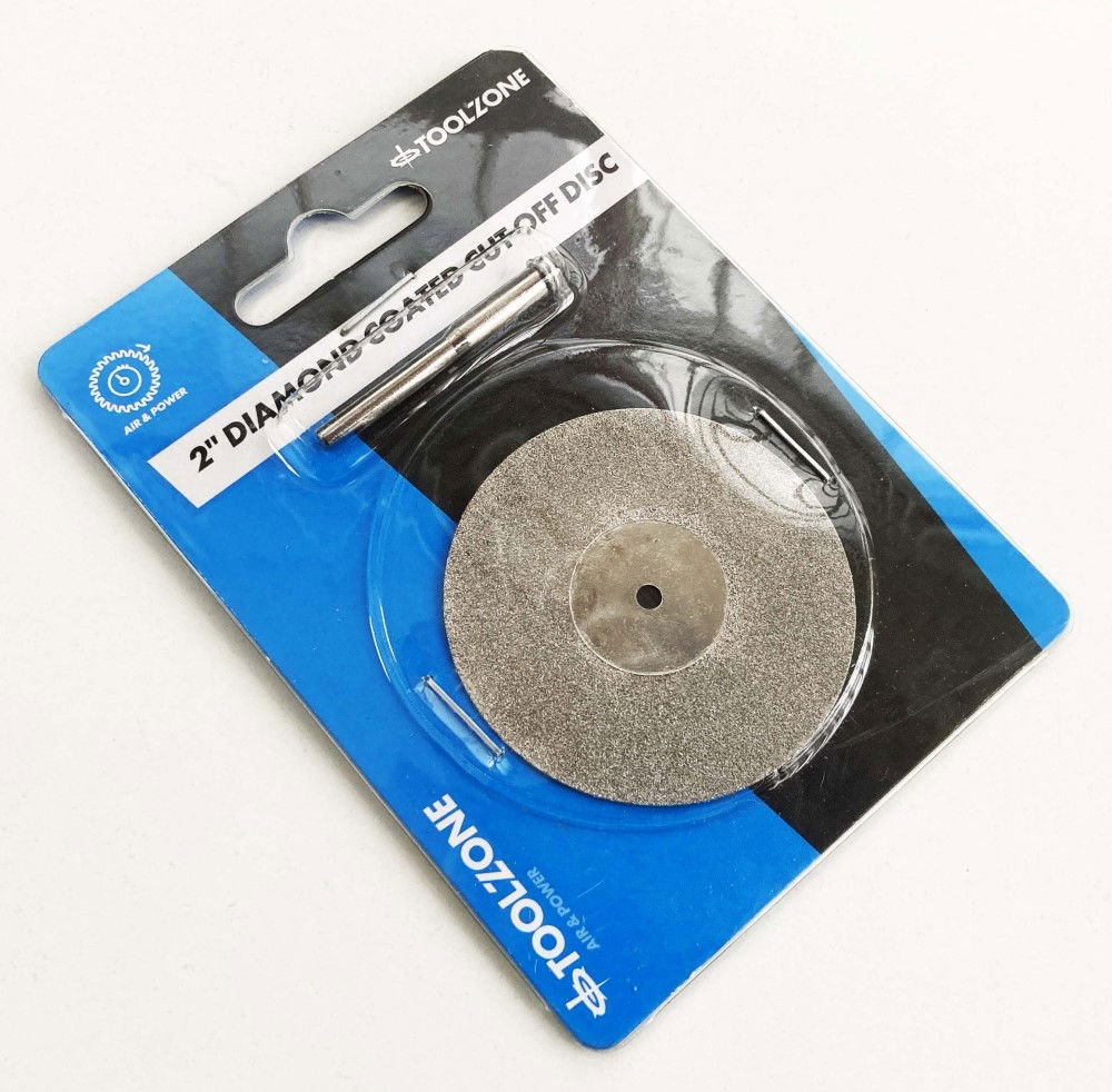 DIAMOND COATED CUT WHEEL 2 WITH 3.2mm SHANK - TOOLZONE KDPHB209 thumbnail 2
